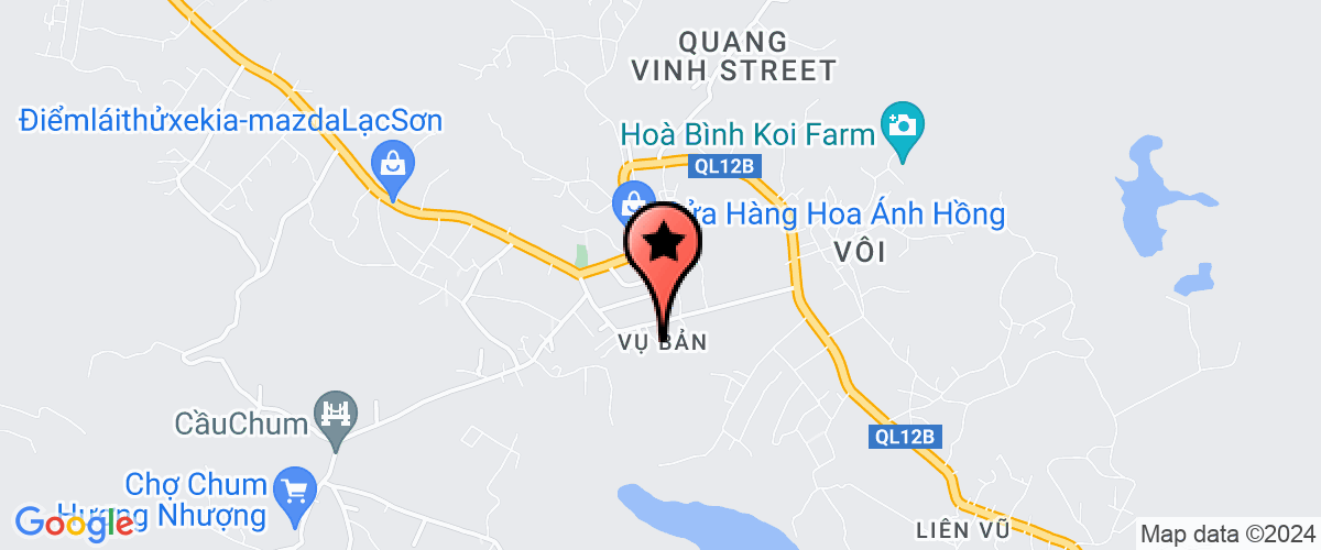 Map go to Kho Bac Nha Nuoc Lac Son District