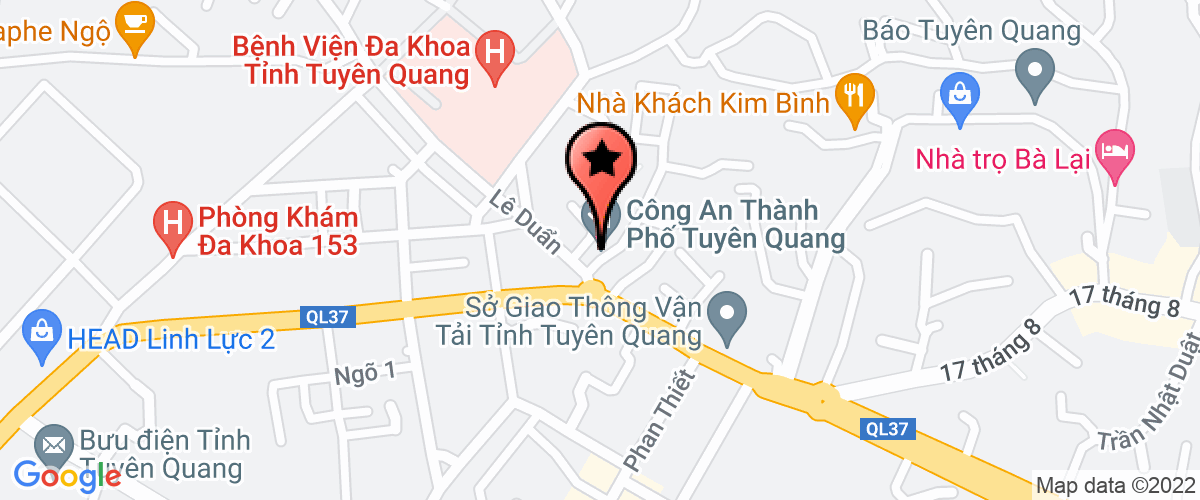 Map go to Chi cuc Thi hanh an dan su thanh pho Tuyen Quang