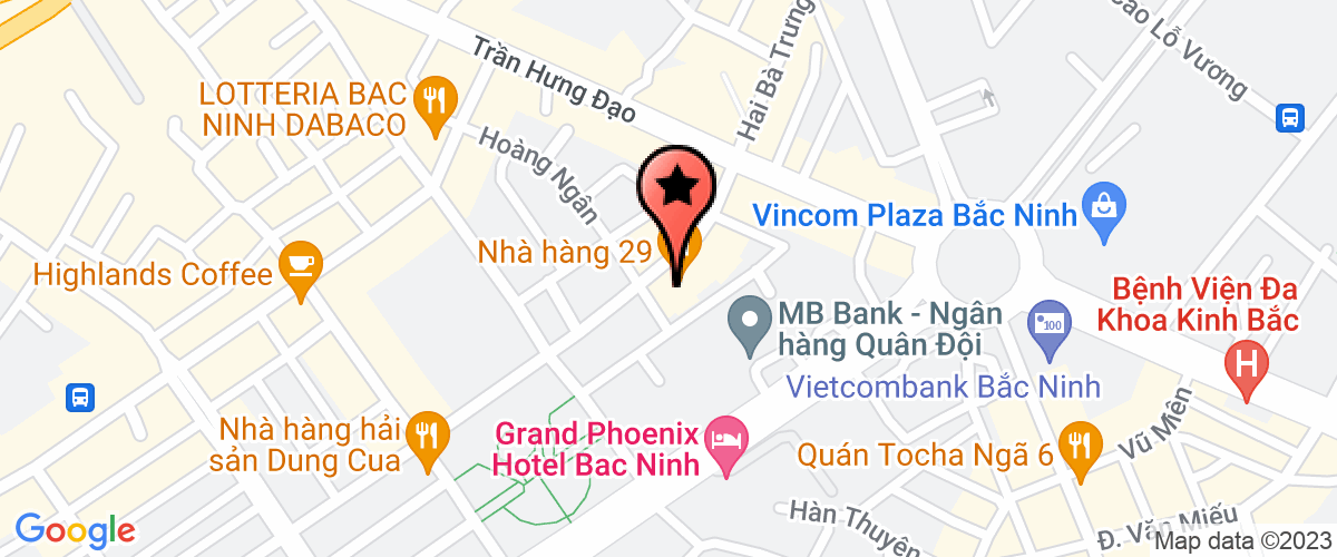Map go to Nam Cuong Clean Food Joint Stock Company
