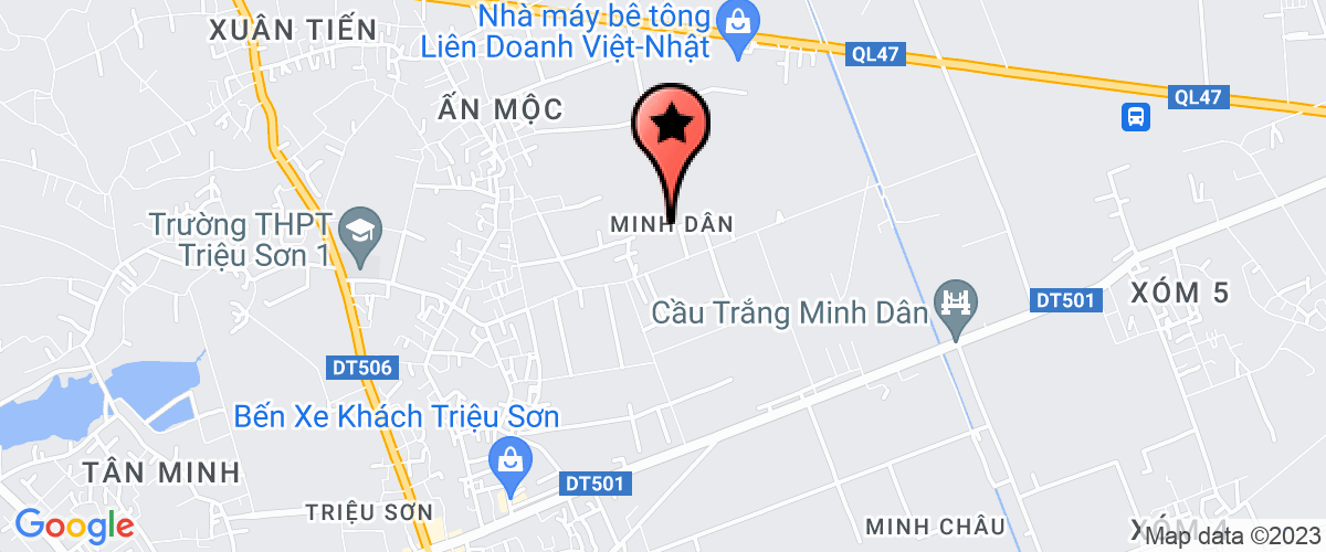 Map go to Xa Minh Dan Elementary School
