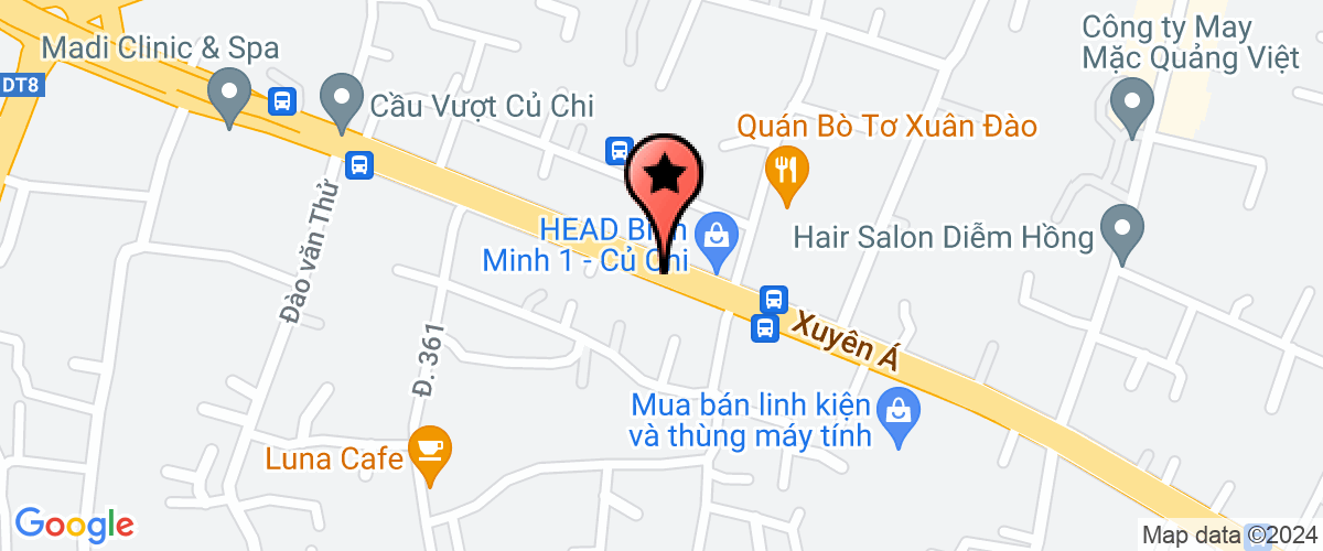 Map go to Tay Bac Motorbike Joint Stock Company