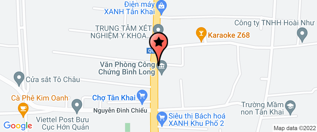 Bản đồ đến Công Ty TNHH Tkhq