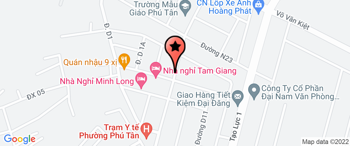 Map go to Dac Chung Tuoda Paper Company Limited