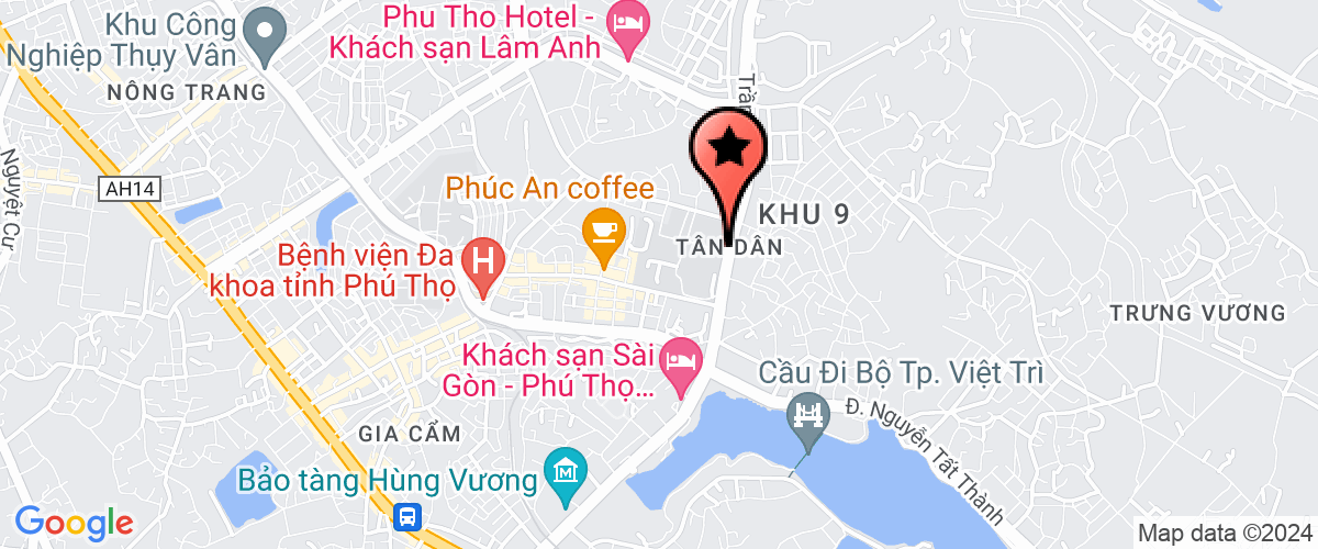 Map go to Benh vien Da khoa Phu Tho Province