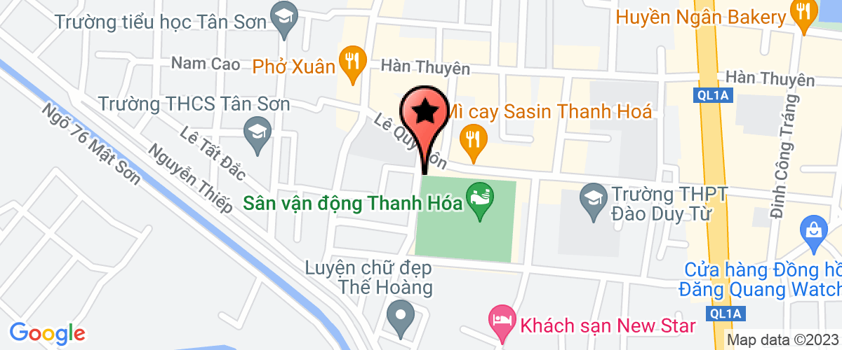 Map go to co phan bong dA Cong Thanh- Thanh Hoa Company