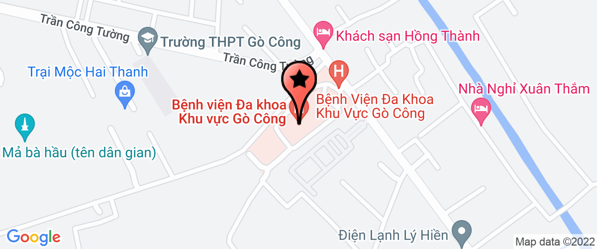 Map go to Benh Vien Da Khoa Khu Vuc Go Cong