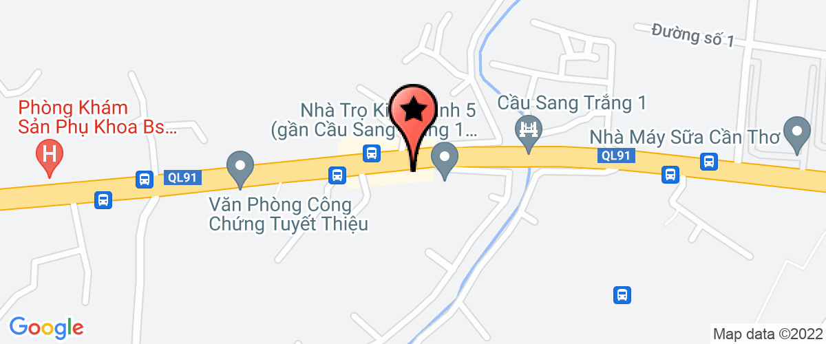Bản đồ đến Chi nhánh Công Ty CP dịch vụ vận tải Sài Gòn tại Cần Thơ