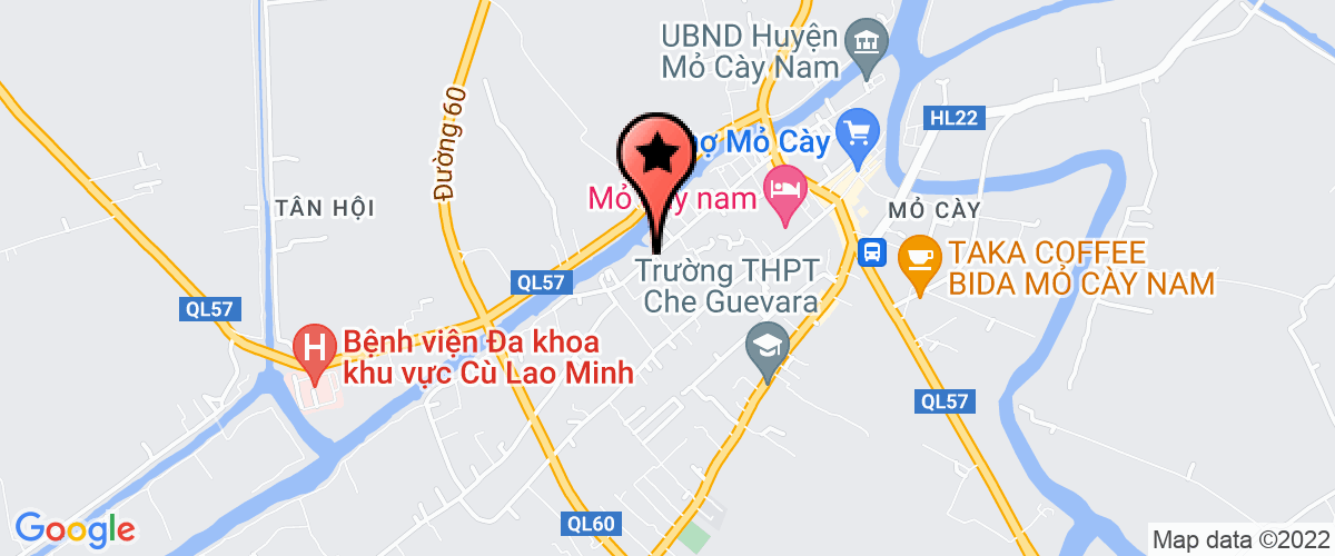 Map go to Hoi Chu thap do Mo Cay Nam District