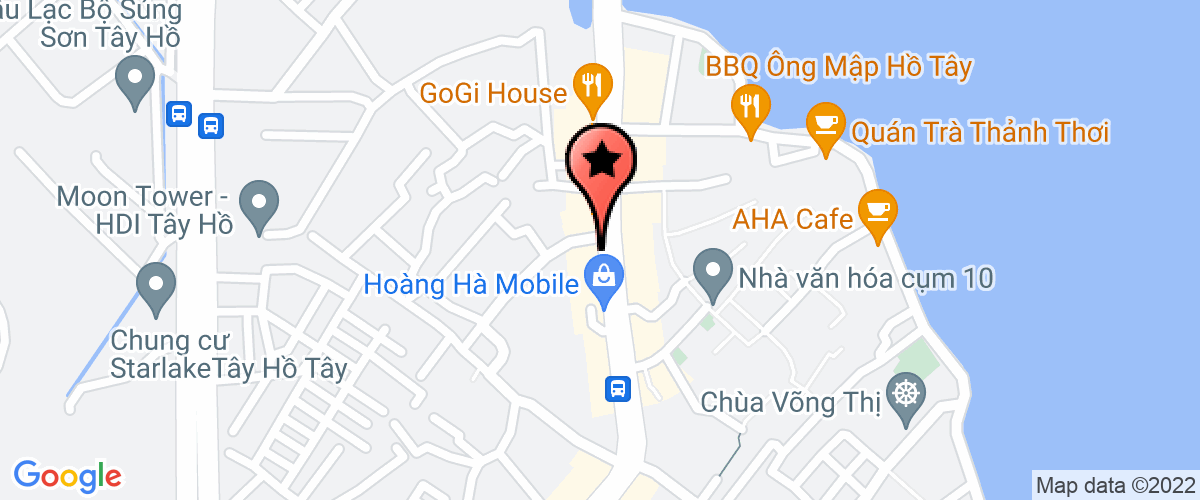 Map go to Hoang Dai Invest and Commercial Development Company Limited