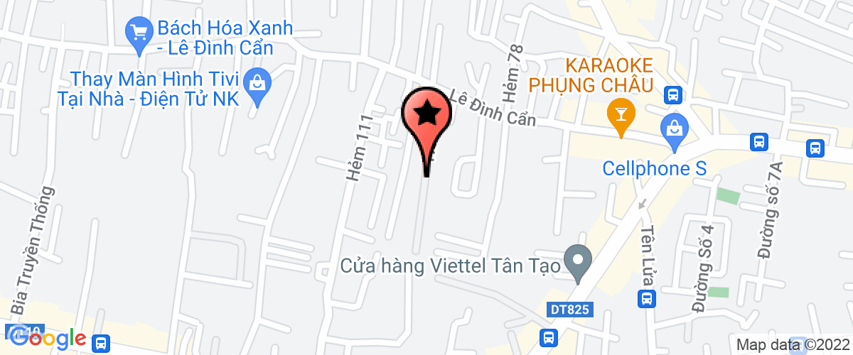 Map go to Branch of  Tan Hoan Cau Electrical Mechanical Joint Stock Company