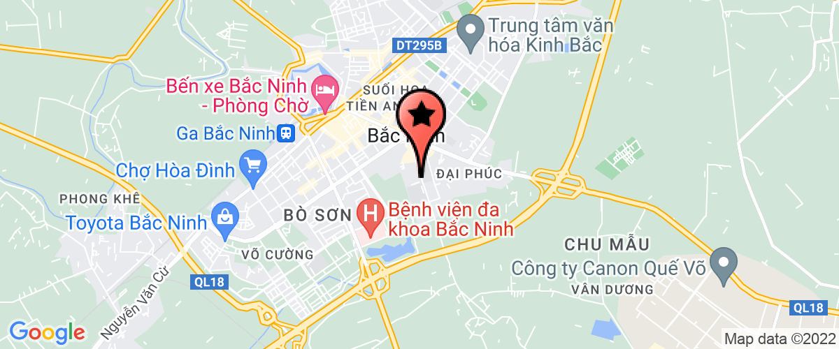 Map go to Bac Ninh Technology Infas Tructure Contrustion and Inverstment Jtock Company