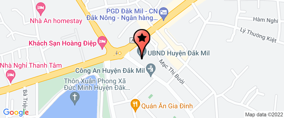 Map go to Lien Doan  Dak Mil District Labor