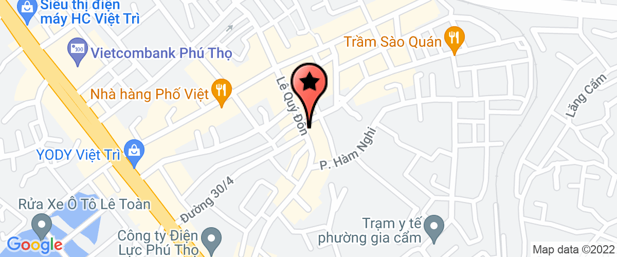 Map go to co phan xay dung Dong Bac Company
