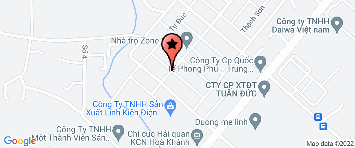 Map go to Thuy Tinh Mien Trung Company Limited