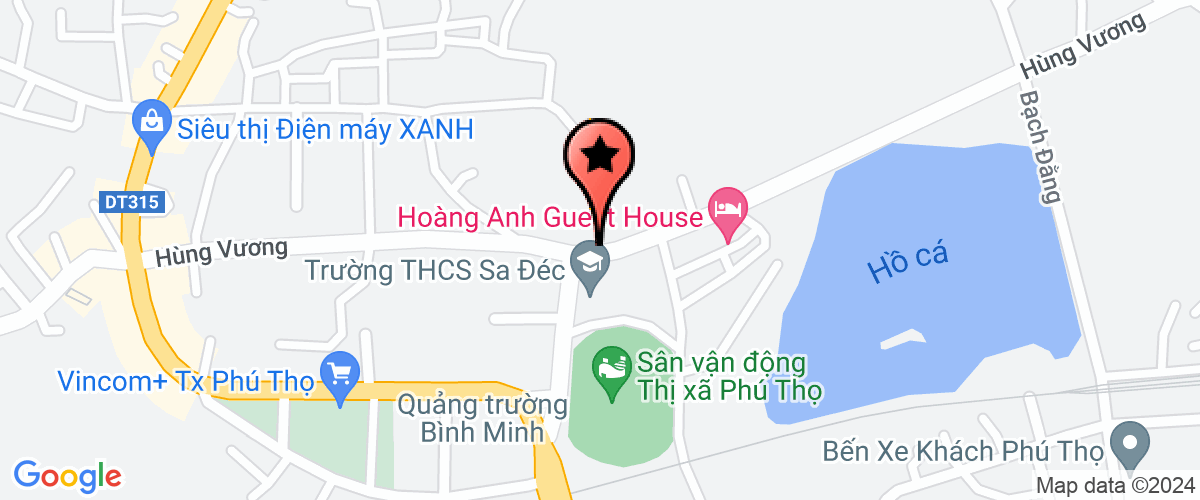 Map go to Vinaco - Phu Tho Construction Investment Company Limited