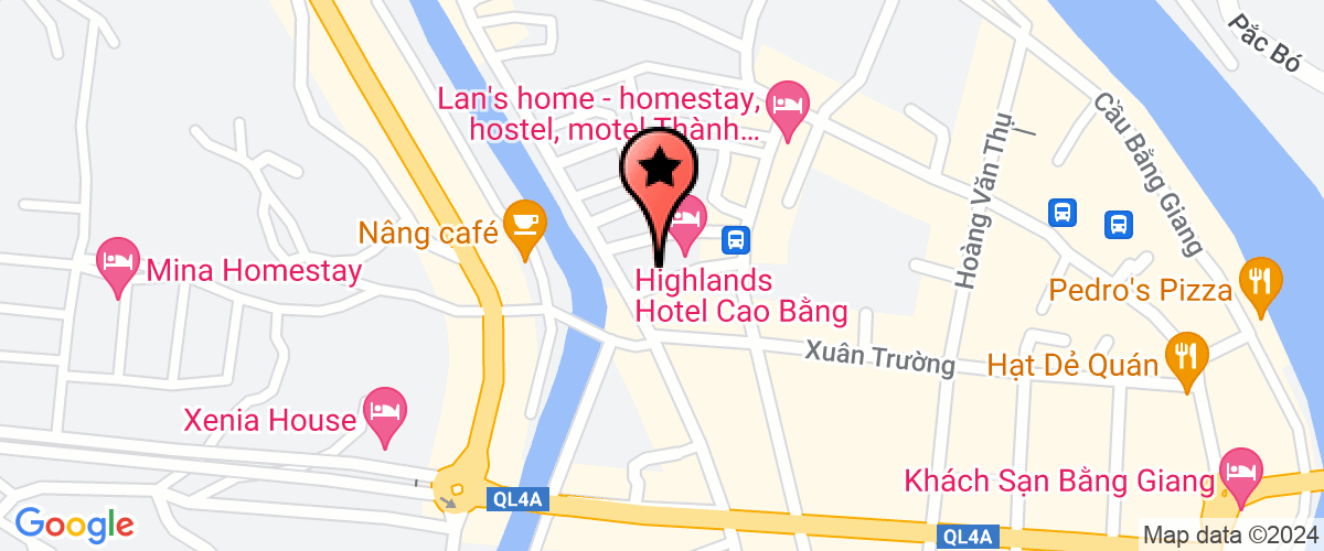 Map go to Che Cao Bang Company Limited