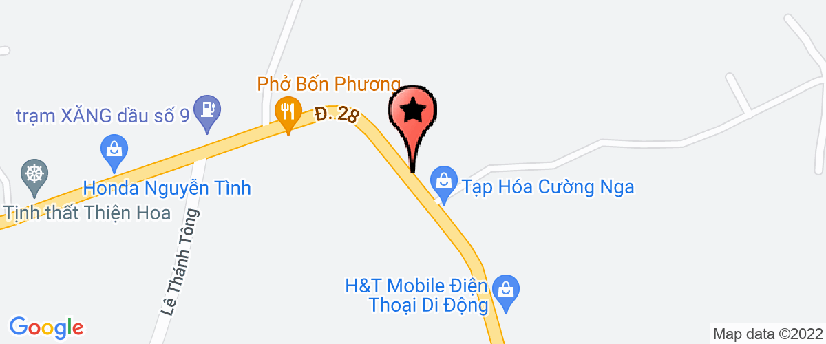 Bản đồ đến Công Ty TNHH Một Thành Viên Dũng Hương Coffee