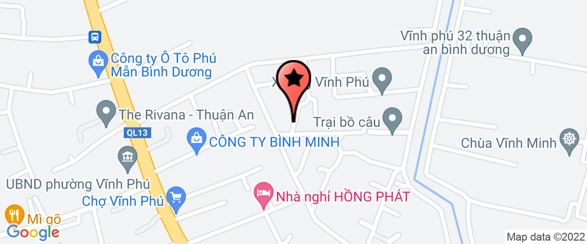 Bản đồ đến CTY TNHH Vĩnh Phong ( nghỉ )