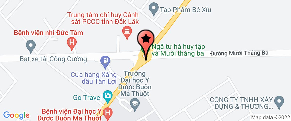 Map go to Buon Ma Thuot University Hospital Joint Stock Company