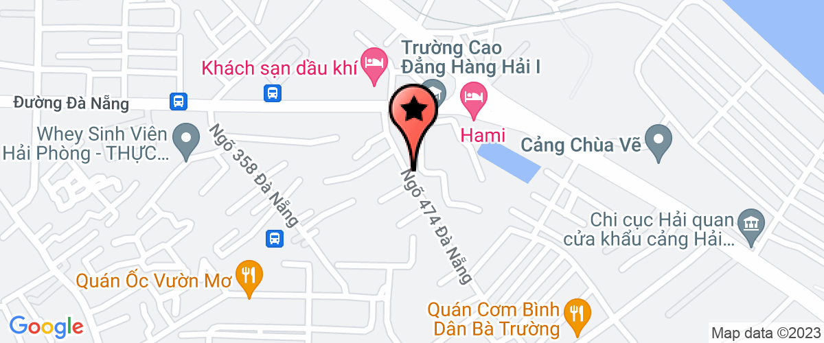 Map go to Truong Cao dang Hang hai I