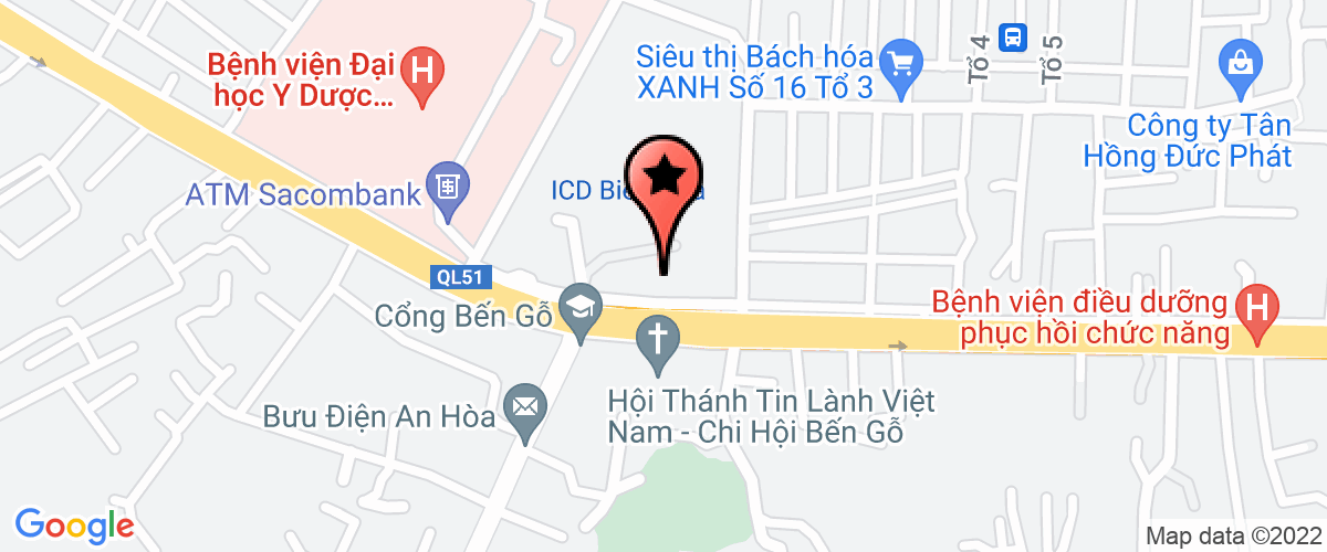 Map go to Tien Binh Dong Nai Company Limited