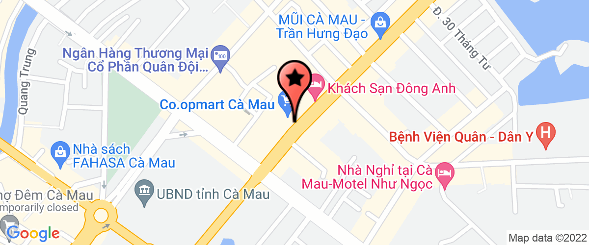 Map go to Co.opmart Ca Mau One Member Company Limited