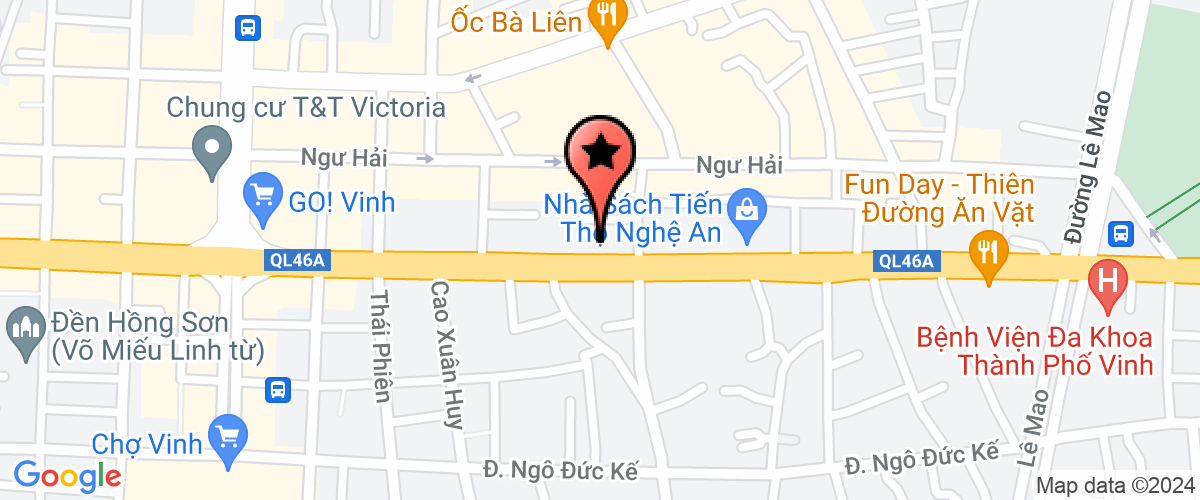 Bản đồ đến Công Ty TNHH  Đất Thể Thao Vinh