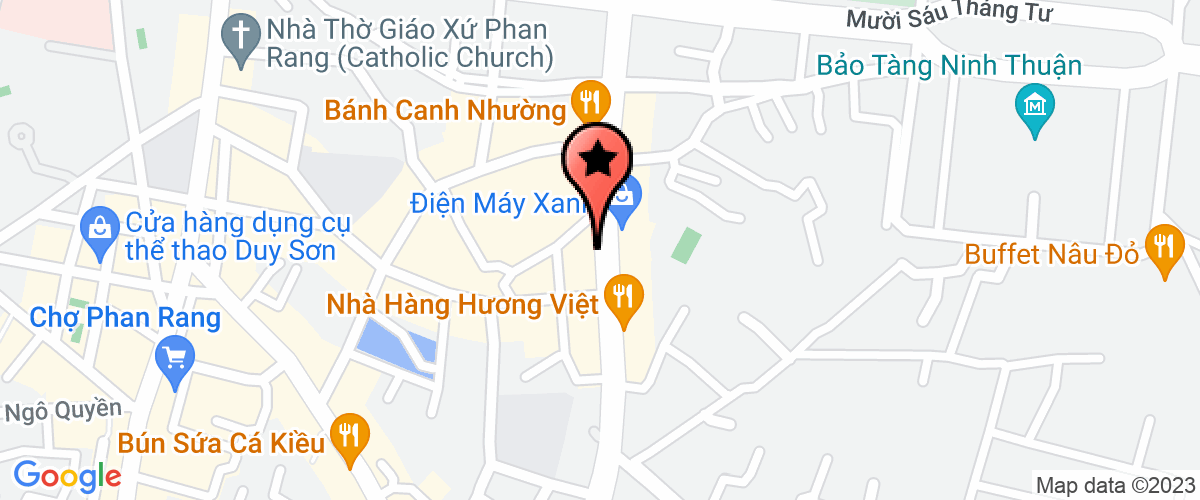Bản đồ đến CN công ty CP điện tử tin học viễn thông - TT truyền hình cáp Ninh Thuận