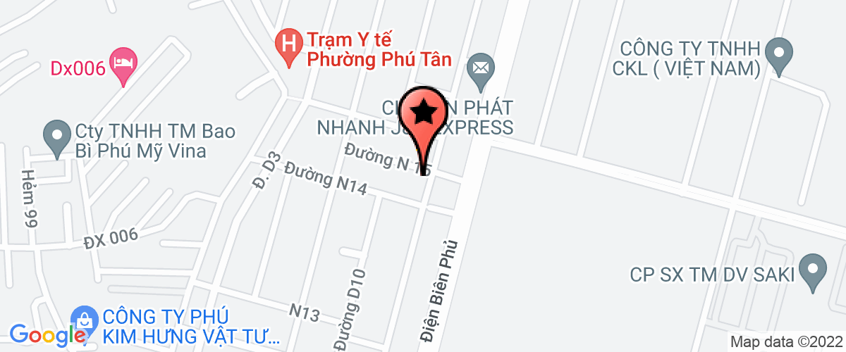 Map go to Thien Nga Construction Production Trading Company Limited