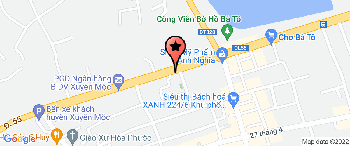 Map go to Phuoc Thinh Ho Tram Travel Service Investment Joint Stock Company