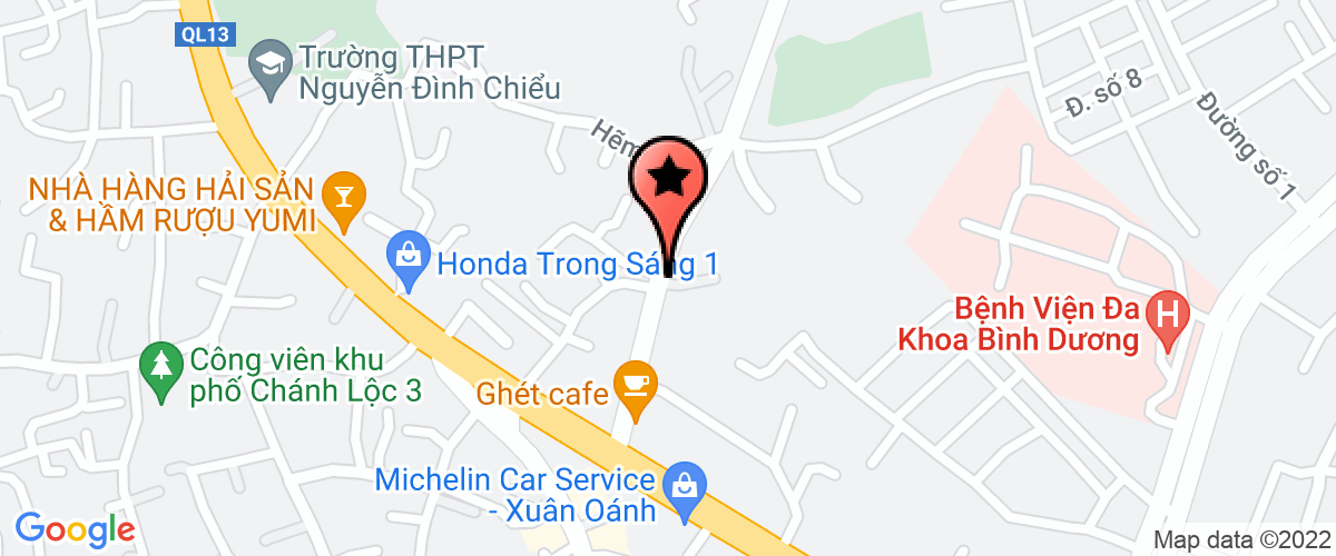 Map go to Ngoc Dang Minh Production And Trading Company Limited