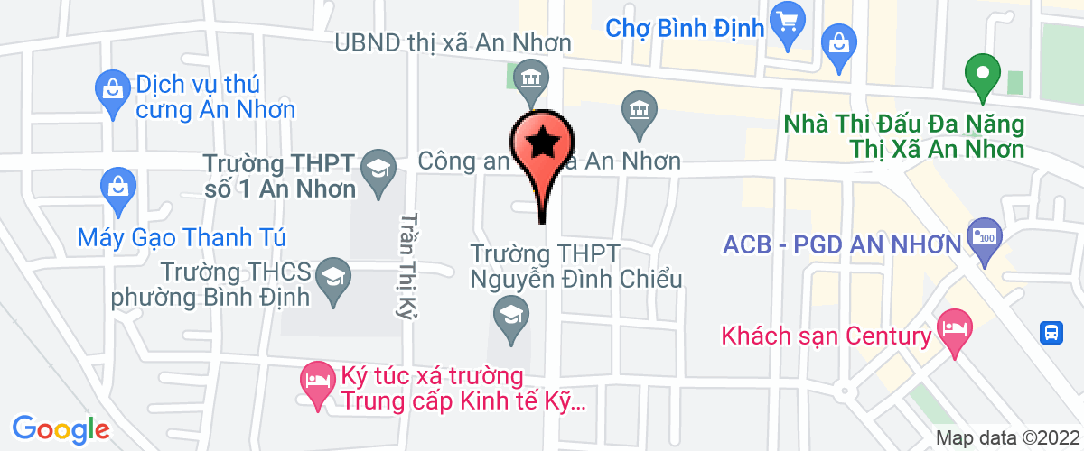 Map go to Phong y te An Nhon District