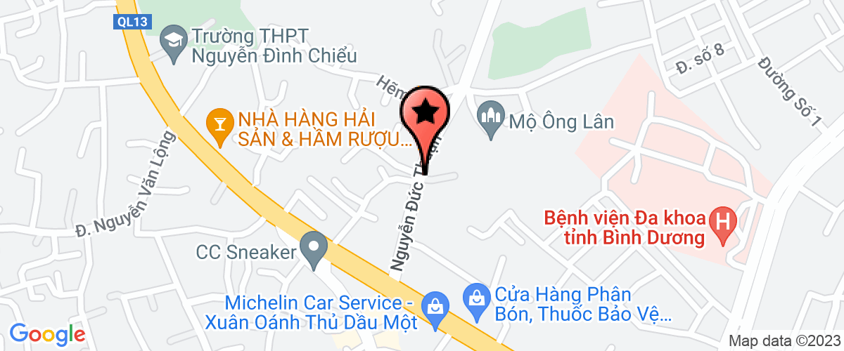 Map go to Thua Phat Lai Thanh Pho Thu Dau Mot Office