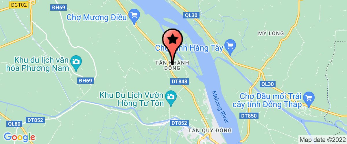 Map go to UBND Xa Tan Khanh Dong (UNT)