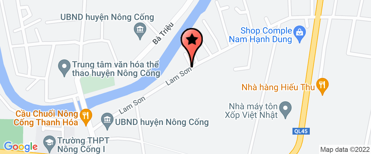 Bản đồ đến Hạt kiểm lâm huyện Nông Cống