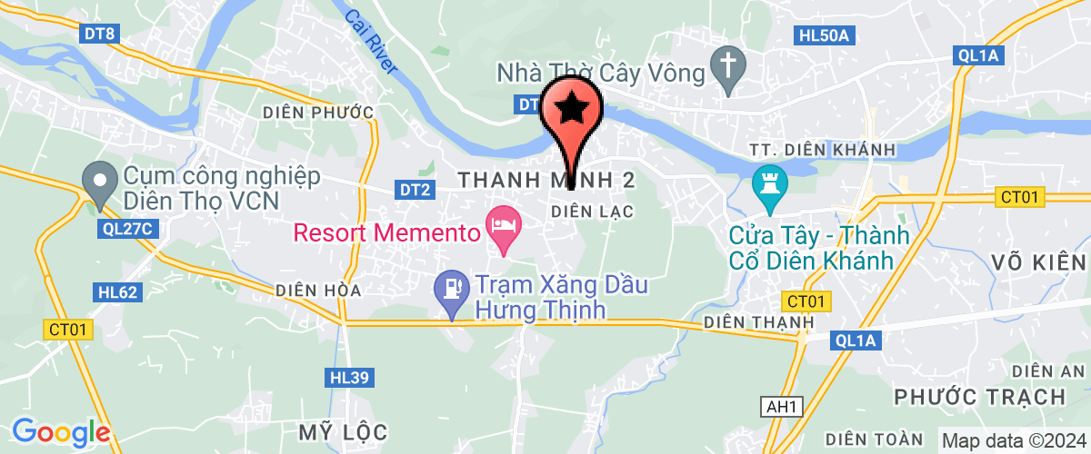 Map go to Nguyen Du Secondary School
