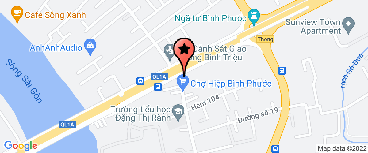 Map go to XNK Hoang An Service Trading Production Company Limited