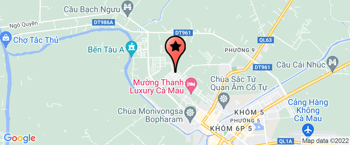 Map go to Huynh Phan Ca Mau Company Limited