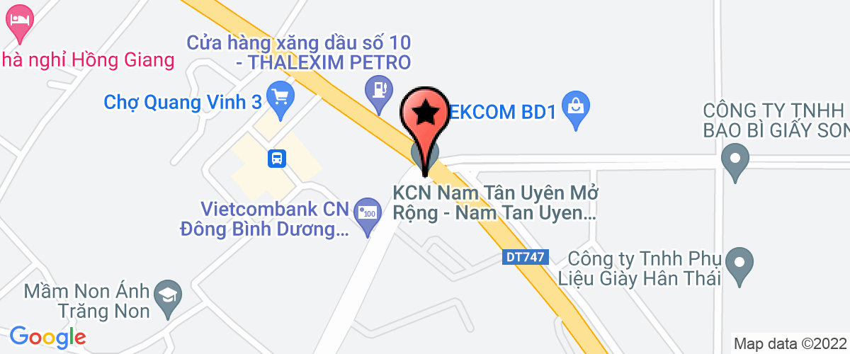 Map go to Nicotex Nam Thai Duong Joint Stock Company Limited