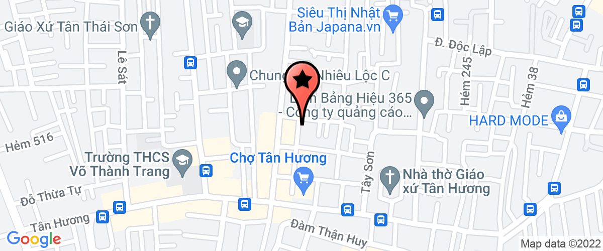 Bản đồ đến Công Ty Trách Nhiệm Hữu Hạn Thực Phẩm Thiên Nhiên Việt Á