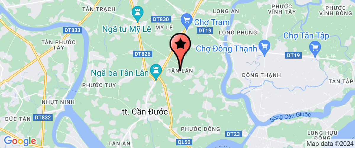 Map go to Tan Lan 2 Can Duoc District Elementary School