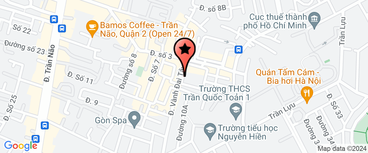 Map go to Tran Chau Entertainment Sport Service Company Limited