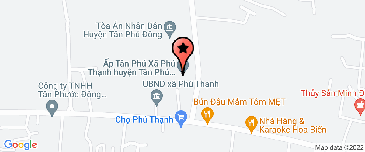 Map go to Chi cuc Thi hanh an dan su Tan Phu Dong District