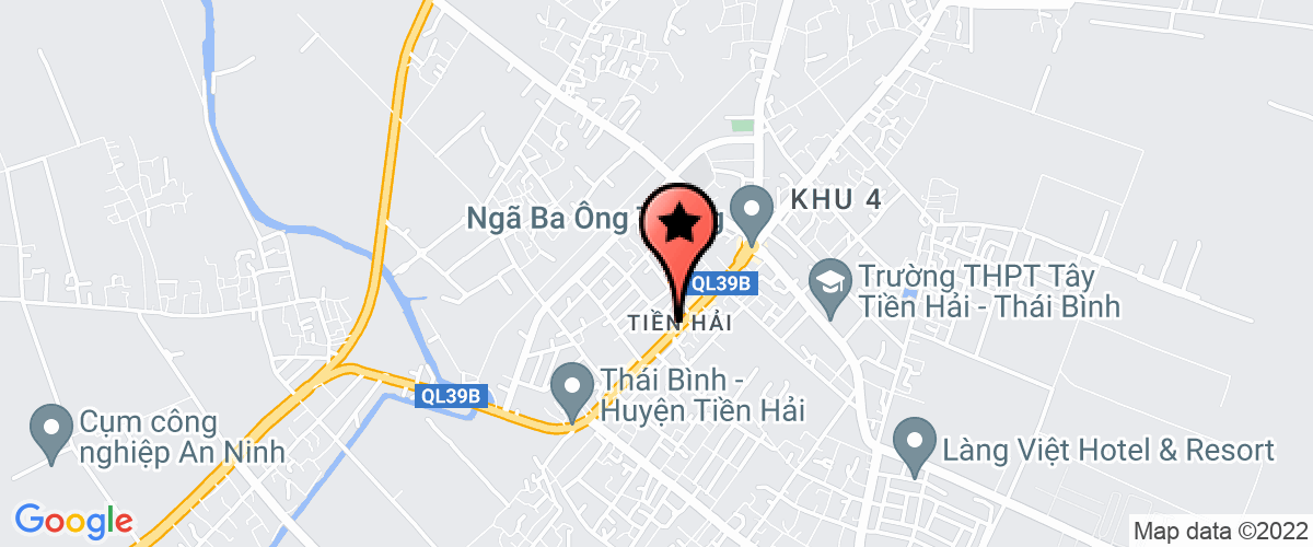 Map go to Truong PTTH Ban cong Tay Tien Hai