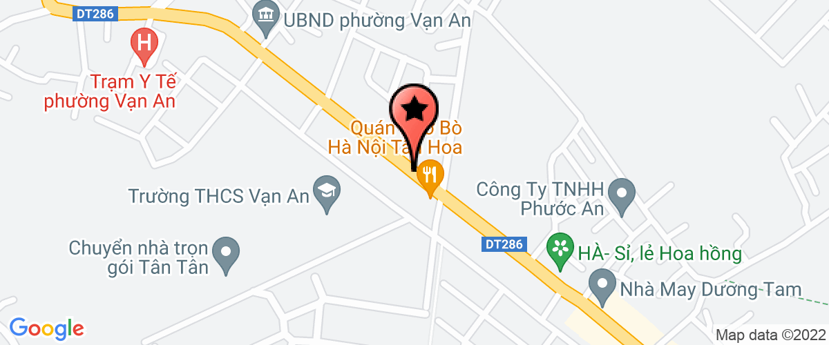 Map go to Que Huong Packing Production Company Limited