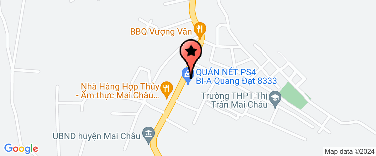 Map go to Chi cuc thong ke Mai Chau District