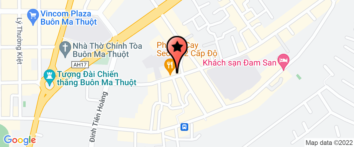 Map go to Tham Dinh GiA Thien Phu - Branch of Dak Lak Joint Stock Company