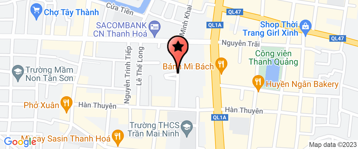 Map go to Van phong uy Thanh Hoa Province