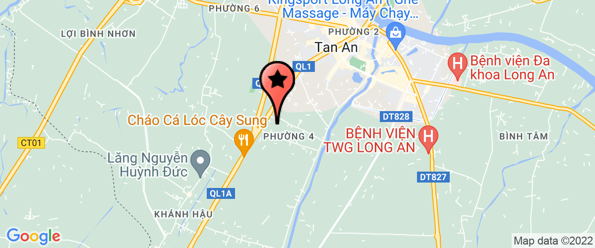 Map go to Tram Thuy loi Tan Thanh District