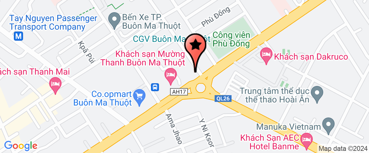 Map go to Nguyen Kim Buon Ma Thuot Development Investment One Member Company Limited